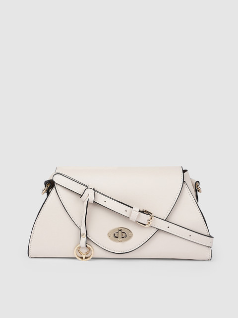 

Allen Solly Nude-Coloured Solid Structured Sling Bag