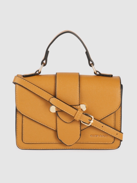 

Allen Solly Mustard PU Structured Satchel