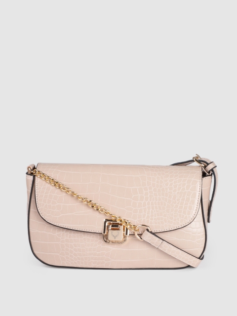 

Allen Solly Nude-Coloured Textured Sling Bag