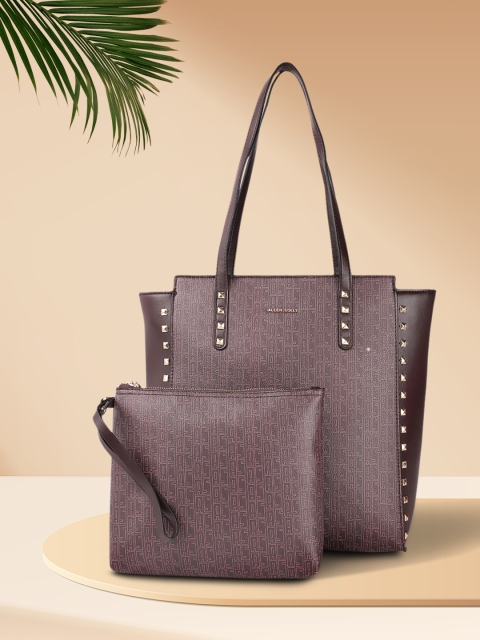

Allen Solly Brown Textured PU Structured Shoulder Bag