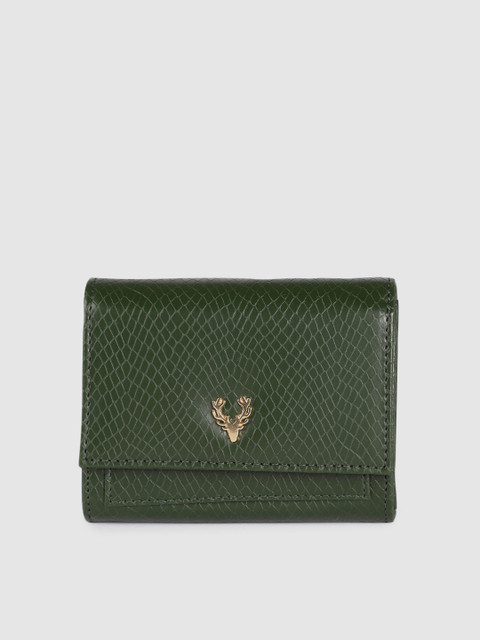 

Allen Solly Women Green Textured PU Two Fold Wallet
