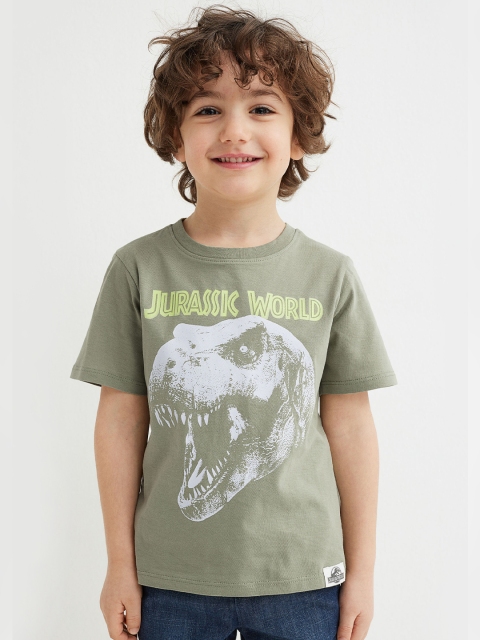 

H&M Boys Green Printed T-shirt