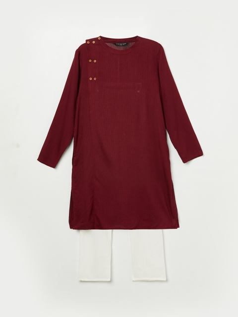 

Melange by Lifestyle Boys Maroon Kurti with Trousers