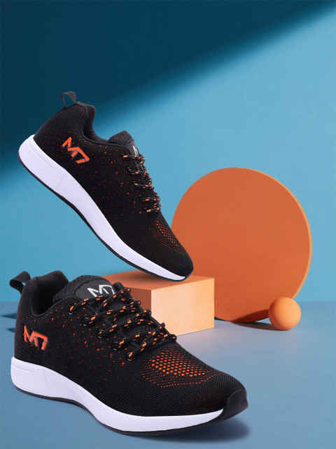 

M7 by Metronaut Men Black Textile Running Shoes
