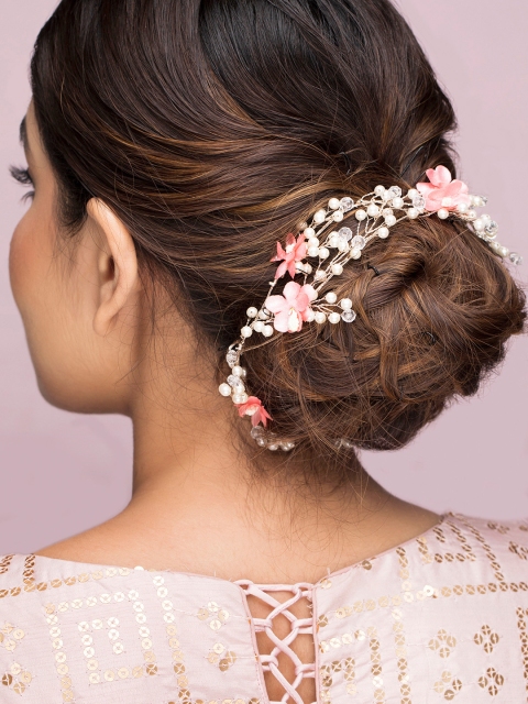 

Rubans Women Gold-Toned & Coral Hair Accessory Set
