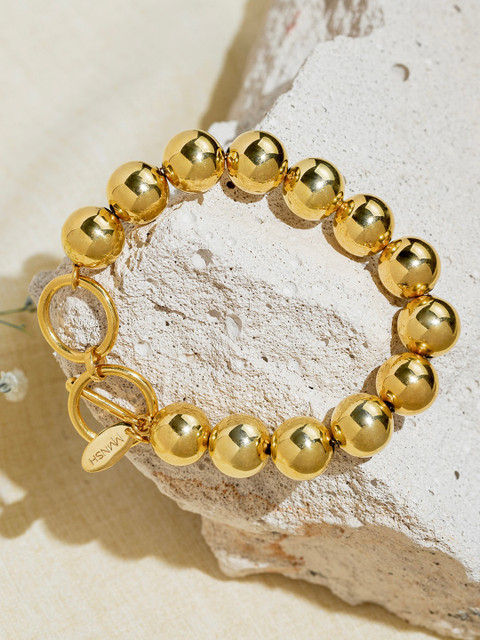 

MNSH Women Gold-Toned Brass Cuff Bracelet