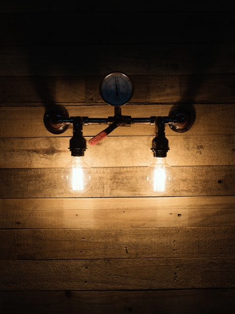

Fos Lighting Copper-Toned Industrial Pipe Lamp