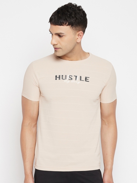 

FirstKrush Men Beige Typography T-shirt
