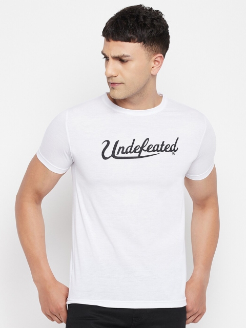 

FirstKrush Men White Typography Printed T-shirt
