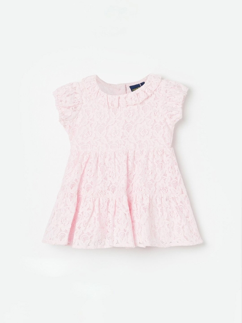 

Juniors by Lifestyle Pink Floral Peter Pan Collar Dress