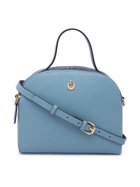 

Holii Blue Leather Oversized Structured Handheld Bag