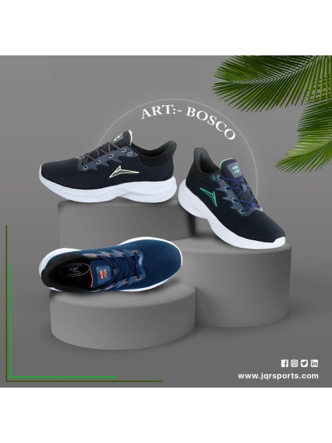 

JQR Men Black Mesh Running Shoes