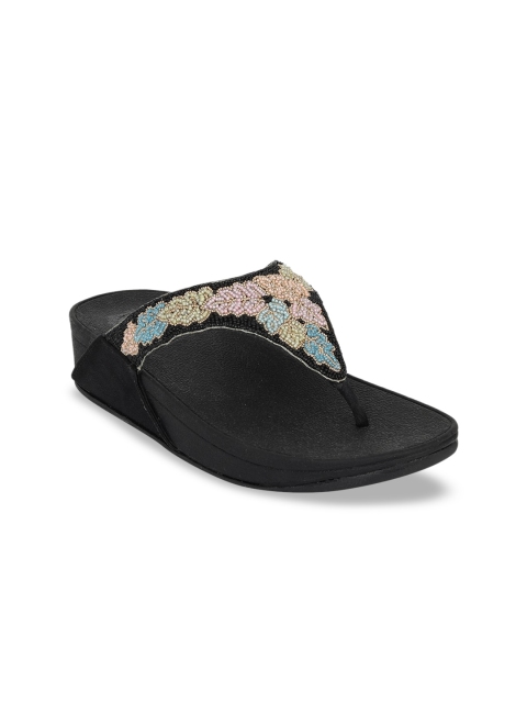 

Zyla Black Printed Wedge Sandals