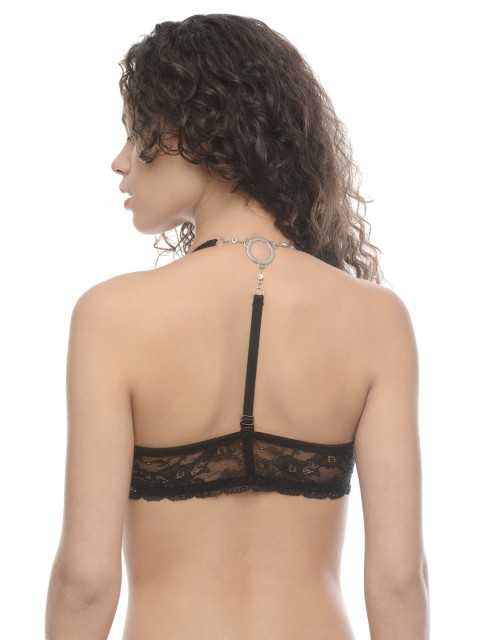 

Da Intimo Pink Lace Heavily Padded Wired Styled Back Push Up Bra DI-812