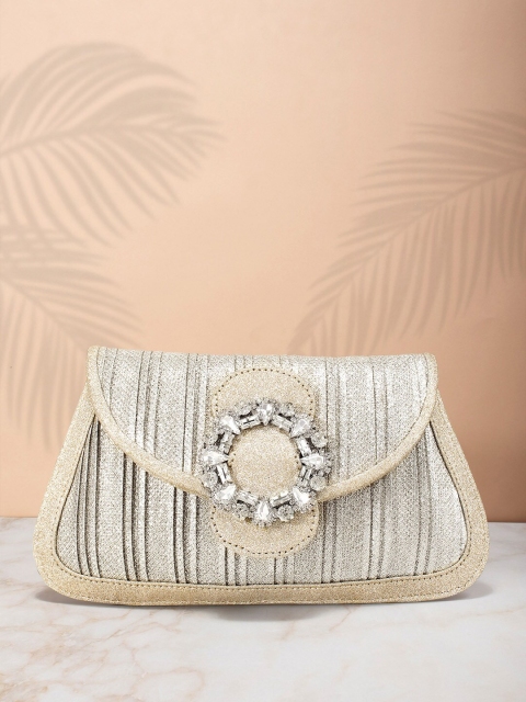 

Peora Silver-Toned Embellished Purse Clutch