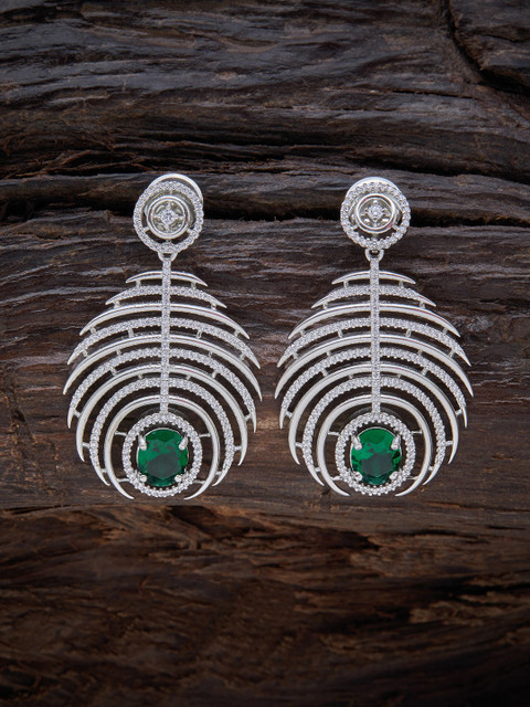 

Kushal's Fashion Jewellery Green Quirky Drop Earrings