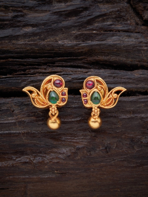

Kushal's Fashion Jewellery Red Floral Studs Earrings