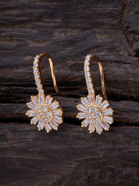

Kushal's Fashion Jewellery White Floral Drop Earrings