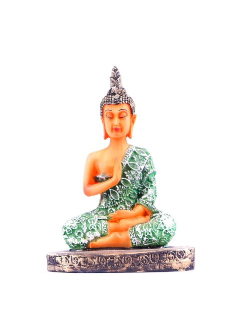 

StatueStudio Orange & Green Buddha Showpiece