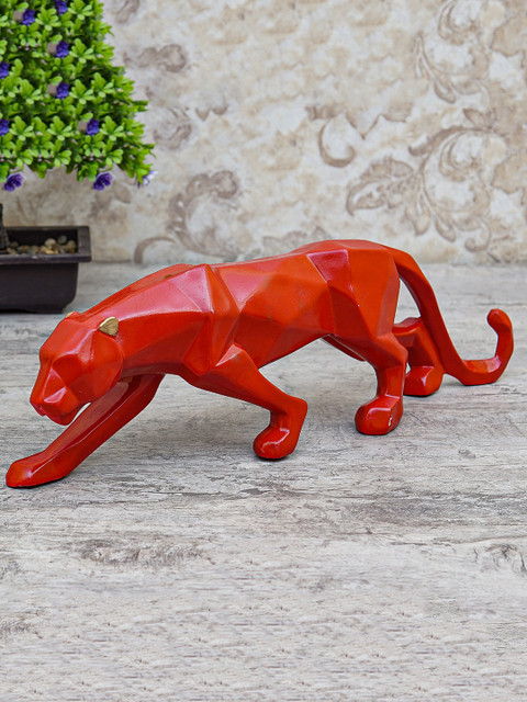 

StatueStudio Red Walking Panther Tiger Figurine Showpieces