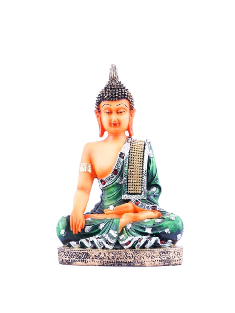 

StatueStudio Orange & Green Buddha Figurine Curio Showpieces