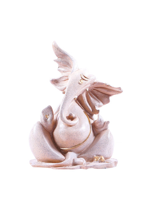 

StatueStudio Beige Polyresin Ganesha Showpiece