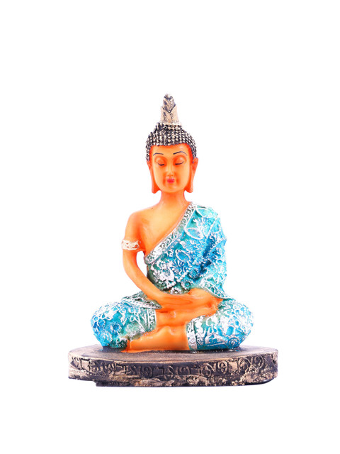 

StatueStudio Orange & Blue Buddha Idol Curio Showpieces