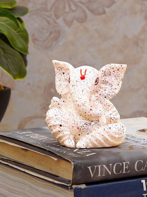 

StatueStudio Brown & Cream Mini Ganesha Idol Ganpati Statue Showpieces