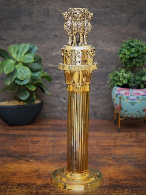 

StatueStudio Gold Indian Ashok Stambh Pillar Showpieces