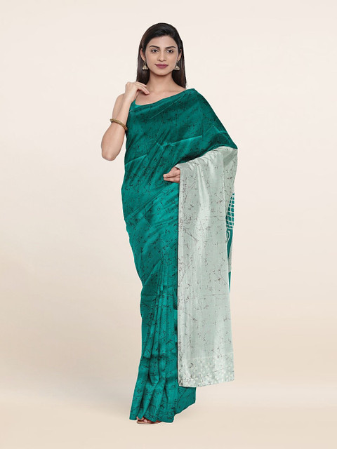 

Pothys Green & Grey Printed Saree