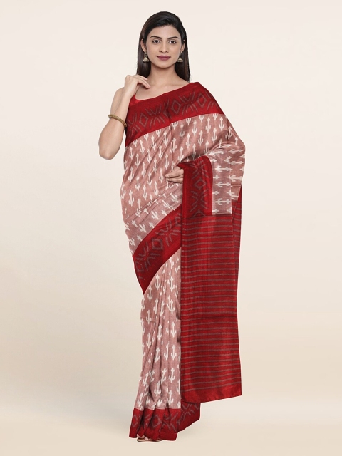 

Pothys Mauve & White Printed Saree