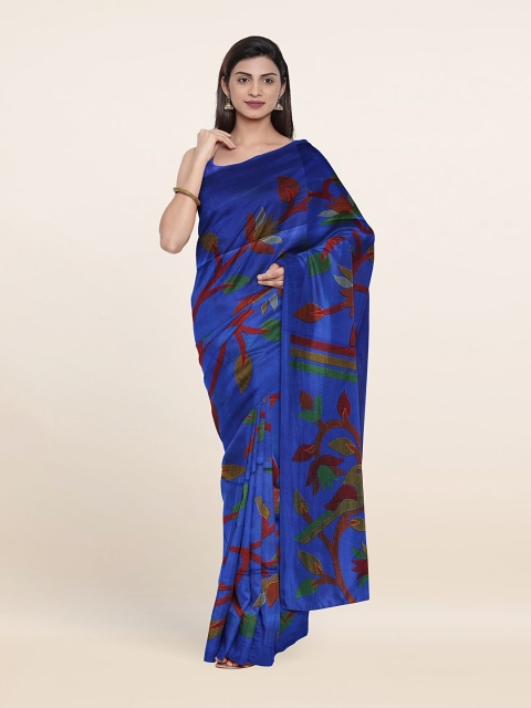

Pothys Blue & Red Printed Cotton Blend Saree