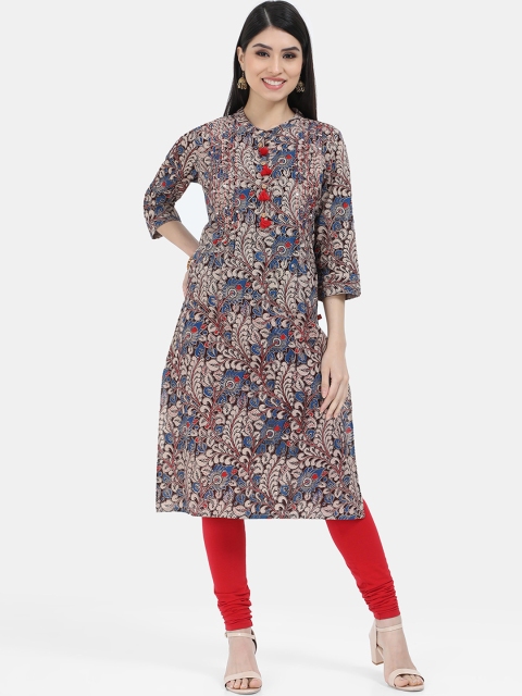 

Marcia Women Grey Floral Printed Kurta