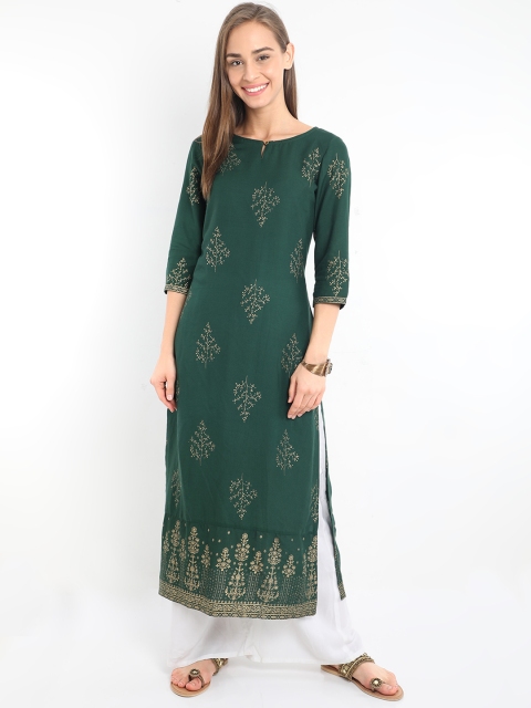 

Marcia Women Green Ethnic Motifs Printed Kurta