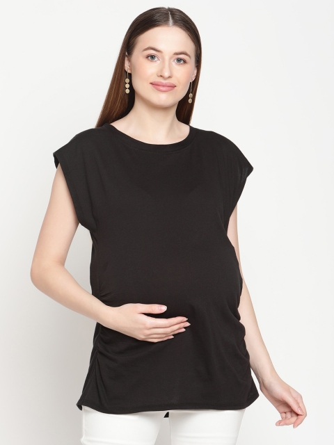 

Rute Black Extended Sleeves Top