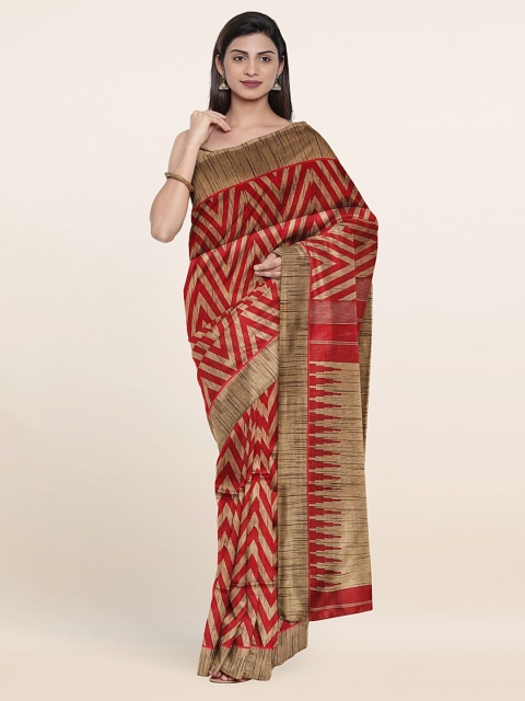 

Pothys Red & Tan Saree