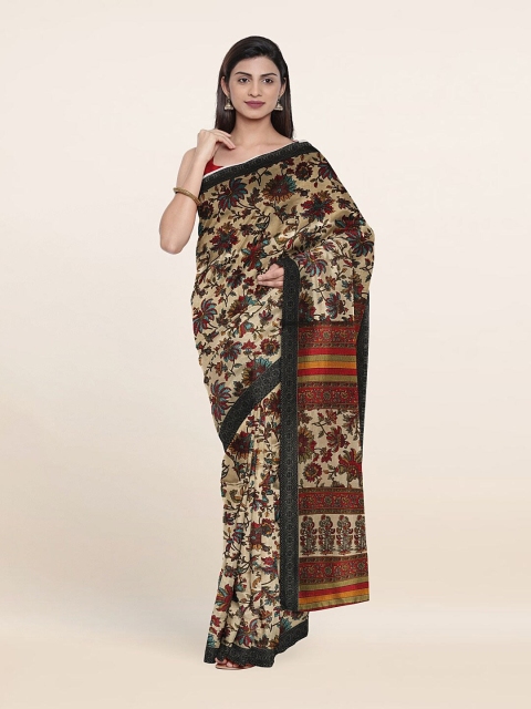 

Pothys Beige & Black Floral Saree