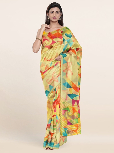 

Pothys Yellow & Pink Saree