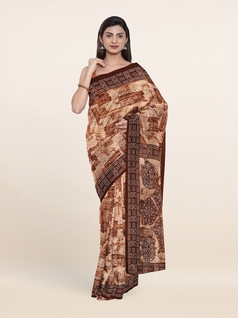 

Pothys Brown Floral Saree