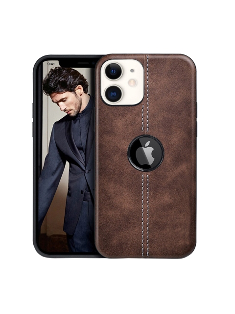 

TREEMODA Brown Solid iPhone 11 Leather Back Case