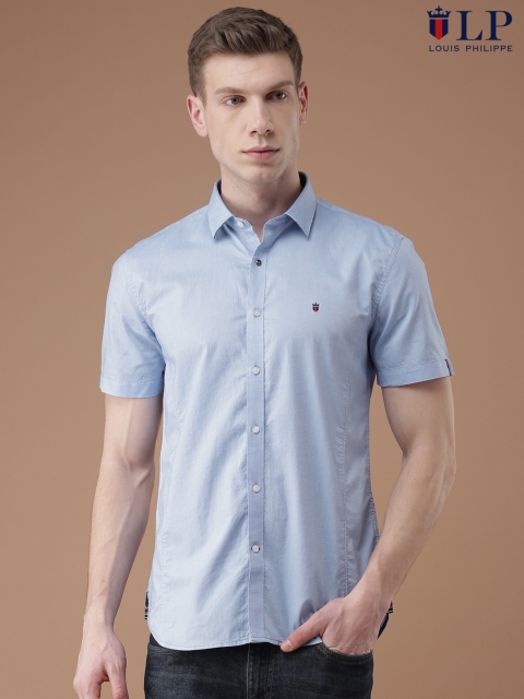 

Louis Philippe Sport Men Blue Solid Regular Fit Casual Shirt