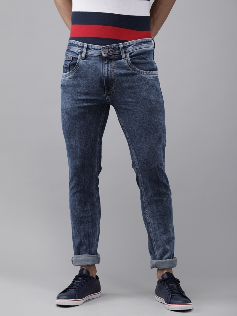 

Van Heusen ACADEMY Men Blue Skinny Fit Mid-Rise Clean Look Jeans