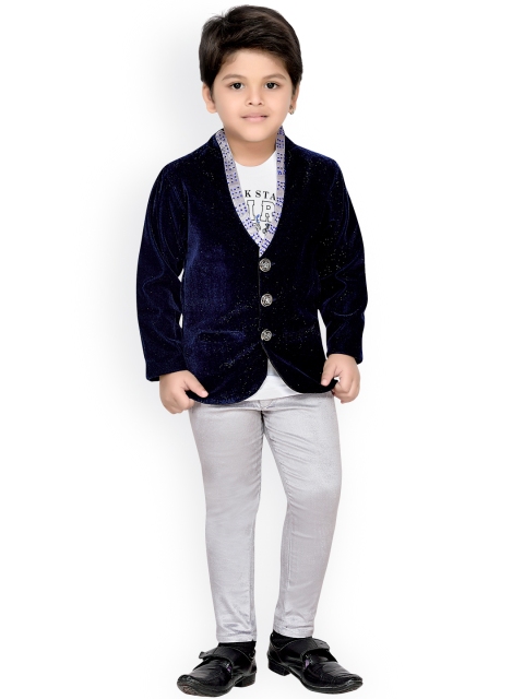 

Aj DEZInES Boys Grey & Navy Suit