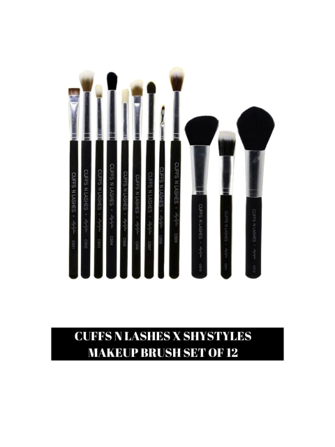 

CUFFS N LASHES Set Of 12 Black Shy Makeup Brushes