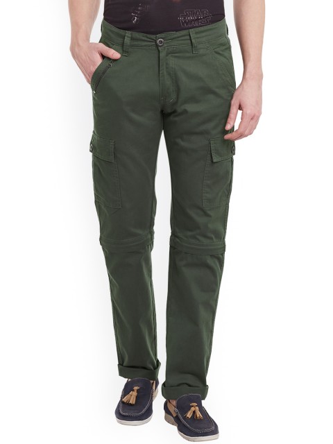 

Wear Your Mind Olive Green Convertible Cargo Trousers