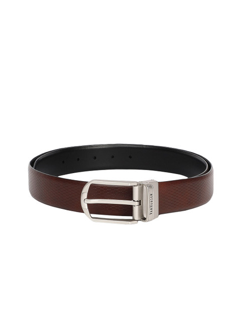 

Van Heusen Men Brown & Black Textured Reversible Leather Belt