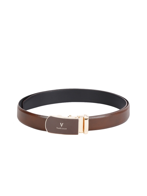 

Van Heusen Men Brown Textured Leather Belt