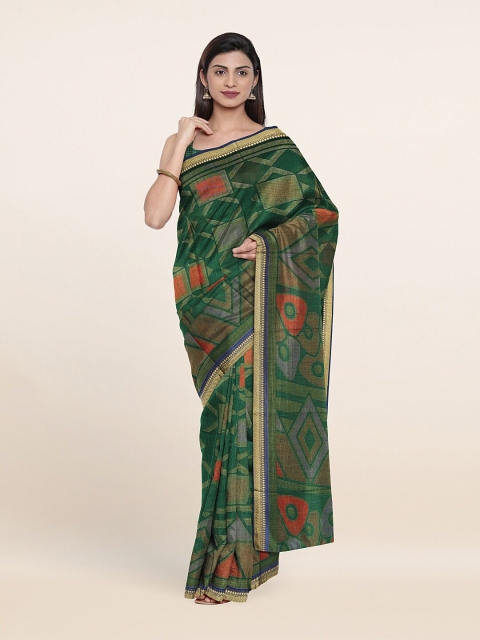 

Pothys Green & Red Printed Saree