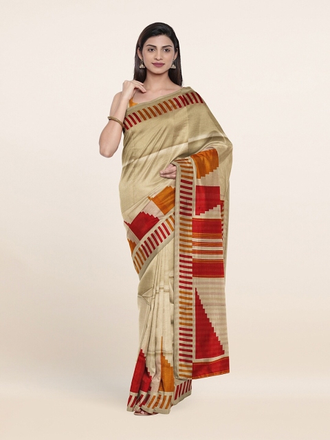 

Pothys Tan & Brown Saree