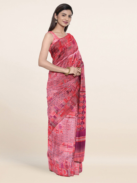 

Pothys Pink & Red Saree
